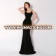 Wholesale Black Evening Dresses Long Sexy Back Transparent With Cheap Price